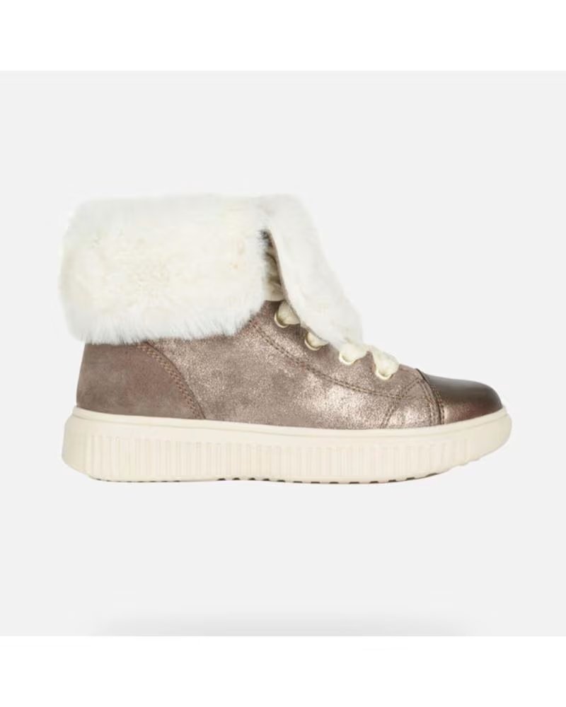 Geox Sneakers con Cremallera Dk Beige