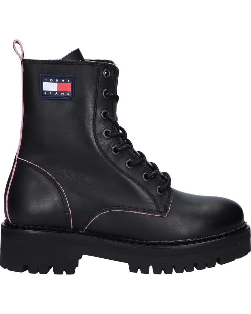 Tommy Hilfiger EN0EN01997 Jeans Piping Boot Ogo Black-frosted Pink
