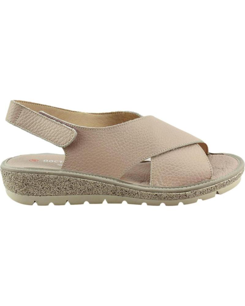 Sandalias de Mujer D`CUTILLAS SANDALIA D´CUTILLAS CON TIRAS CRUZADAS Y AJUSTE DE VELCRO NUDE