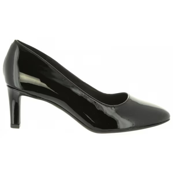 Zapatos de Tacón de Mujer Clarks 26132244 Calla Black Pat Lea
