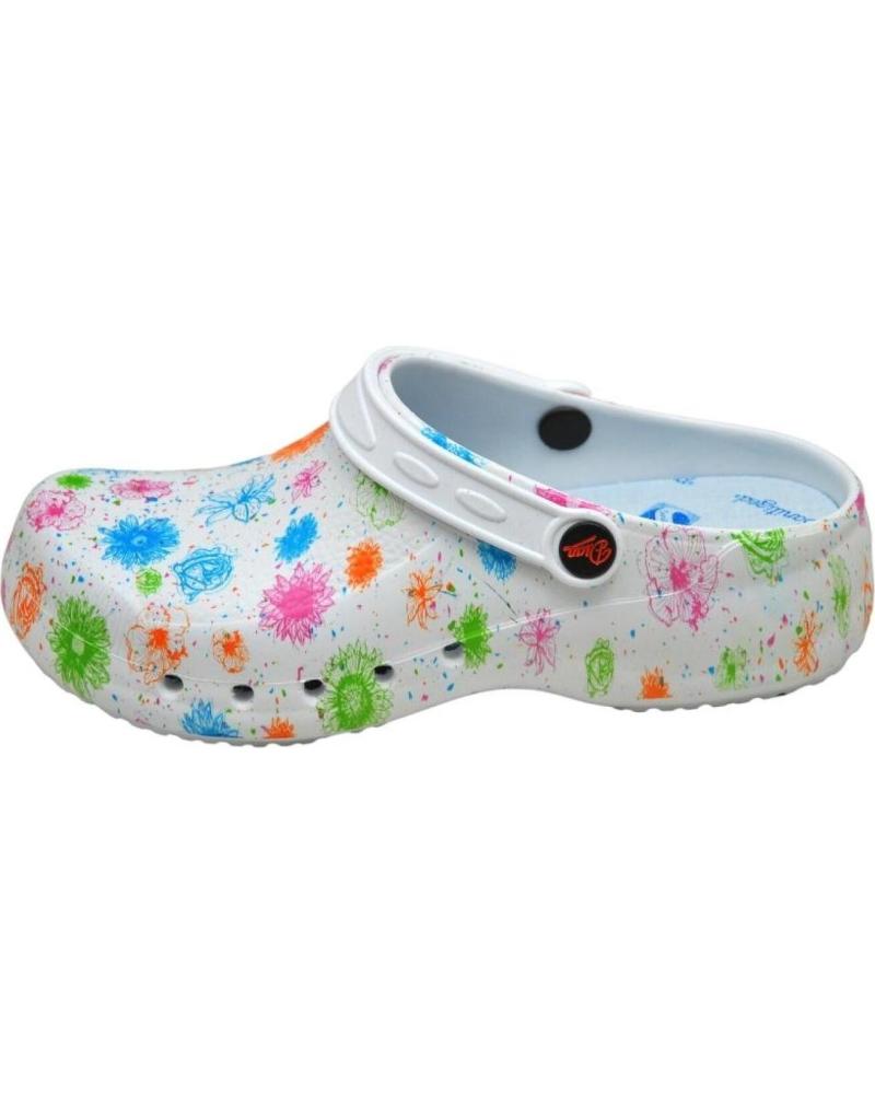 Tamancos de Mulher e Homem DIAN EVA ESTAMPADO ZUECO UNISEX PARA PLANTILLAS BLANCO MULTICOLOR