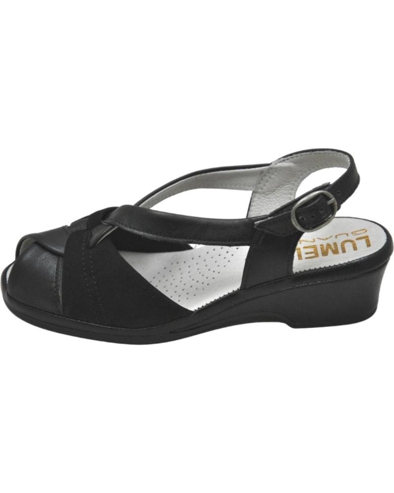 Sandálias de Mulher LUMEL 4X-487 MATE SANDALIA ANATOMICA ANCHO ESPECIAL MUY COM BLACK 2738-108