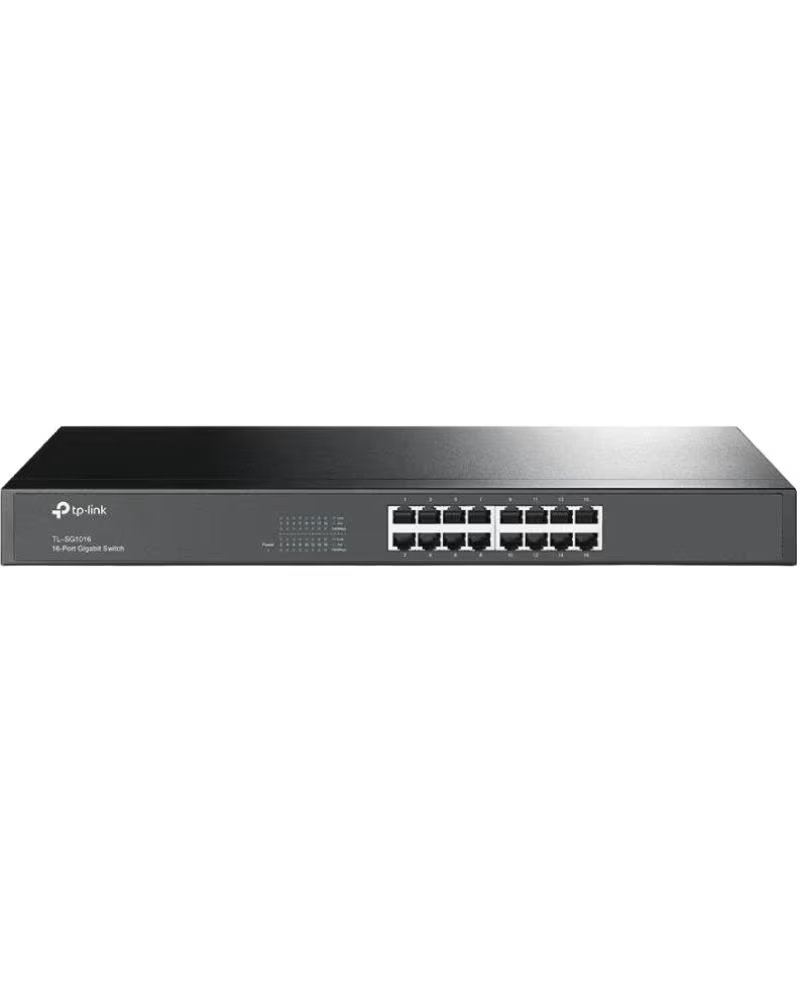 TP-LINK SWITCH 16 PUERTOS GIGABIT ETHERNET RJ-45 TL-SG1016 RACK 19 PULGADAS
