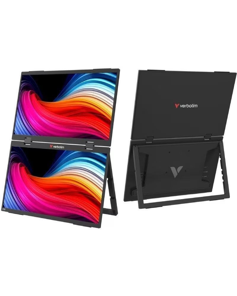 Verbatim Monitor Portátil Doble 15,6 Pulgadas Full Hd Ips Duo Essentials Multimedia Negro