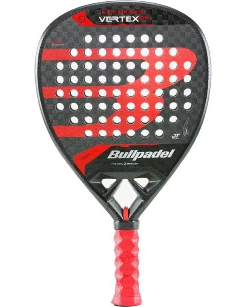 BULLPADEL PALA DE PADEL VERTEX 04 2024 ROJA Y NEGRA