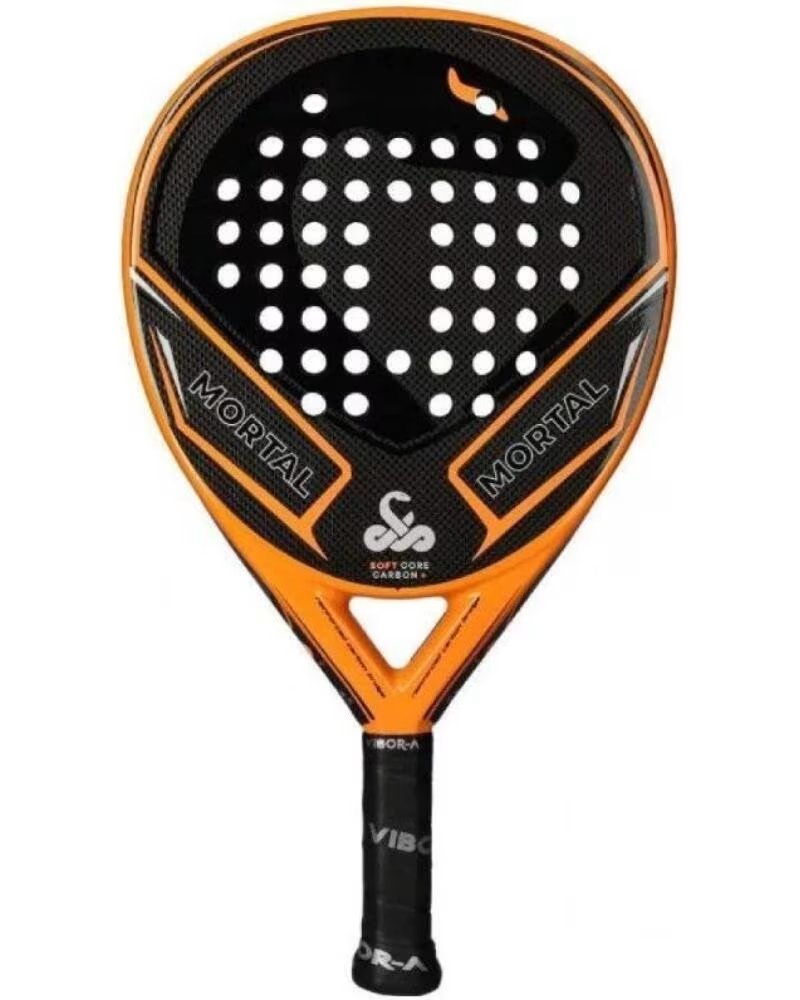 VIBOR-A PALA DE PÁDEL MORTAL CARBON 30 NARANJA Y NEGRA