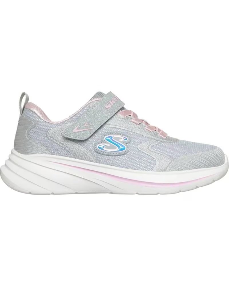 Skechers Zapatillas de Running 303557L-LTGY Light Gray Sparkle Mesh-trim