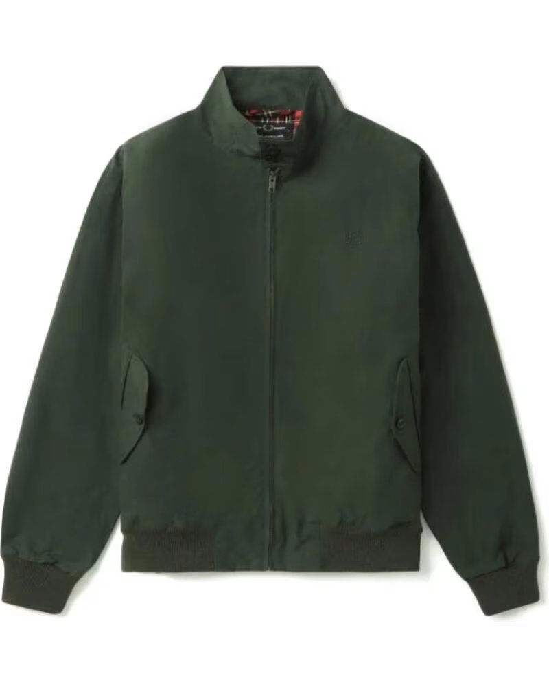 Chaquetas Fred Perry Made In England Waxed Harrington Night Green Dark