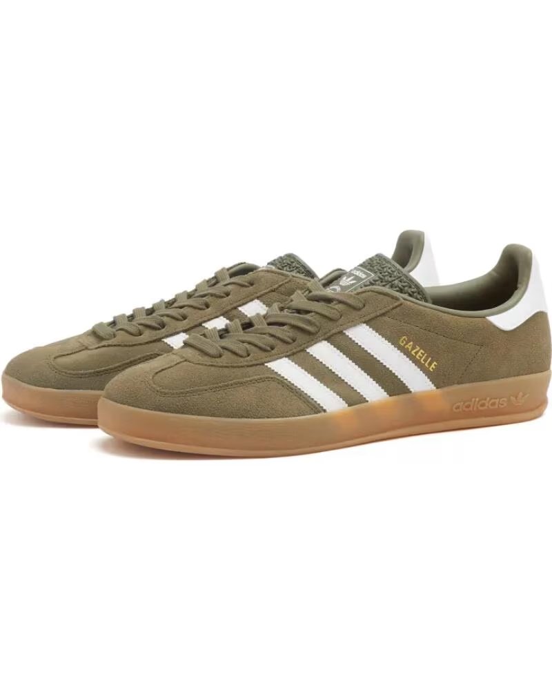 Adidas Gazelle Indoor JQ0174 Olive Strata White Metallic Sage Green