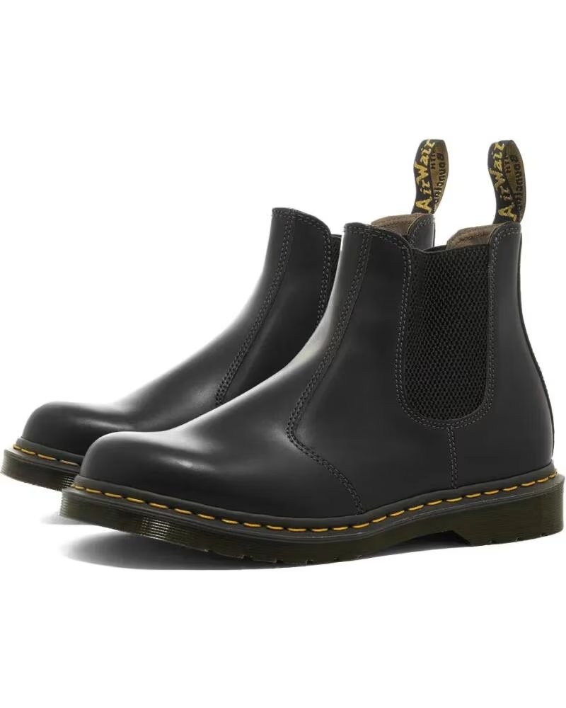 Dr Martens Vintage 2976 Chelsea Boot Made In England Quilon Black