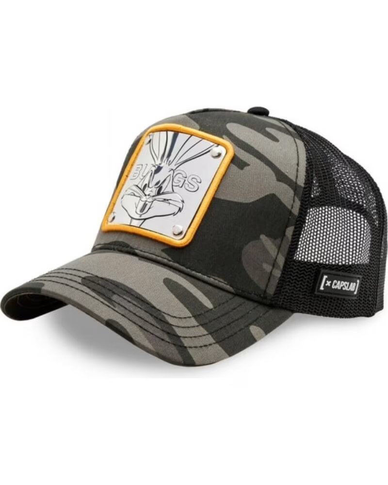 Capslab Gorra Trucker Bugs Bunny Camuflaje Gris