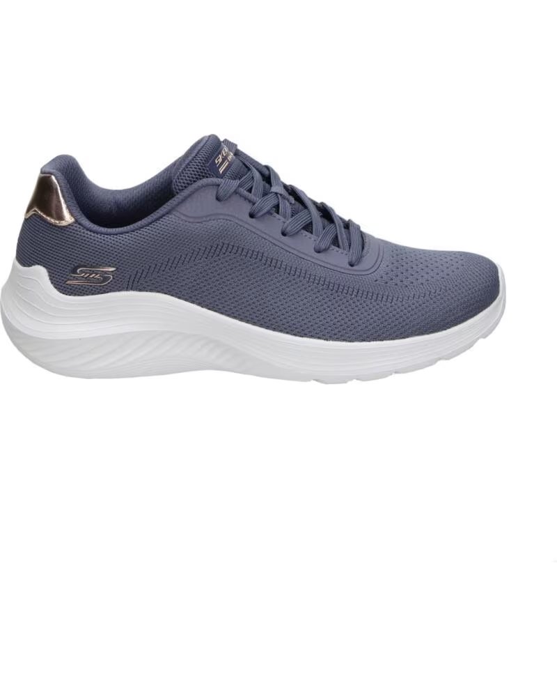 Skechers Bobs Sport Squad Waves Current Look Dark Navy Zapatillas Mujer Gris
