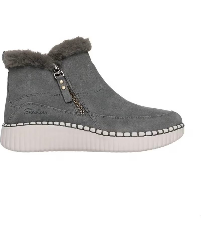 Skechers Wilshire Blvd Fresh Zip Botines de Piel Gris – imagen 4