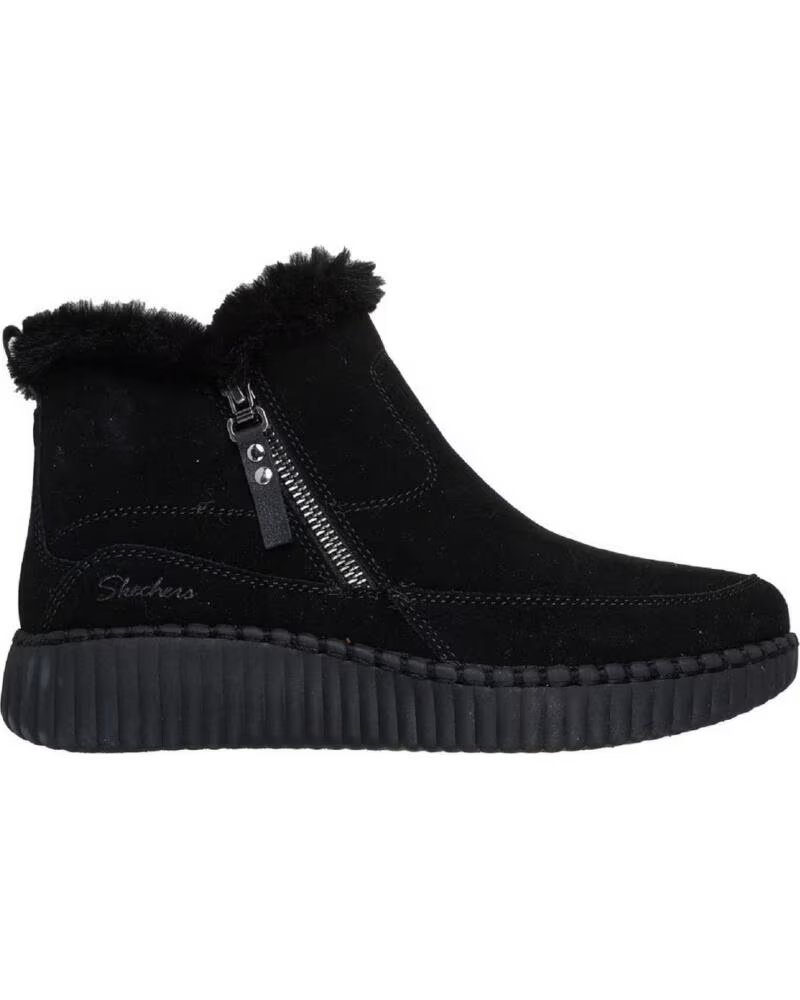 Skechers 168108 Botas de Mujer Ante Serraje Negro