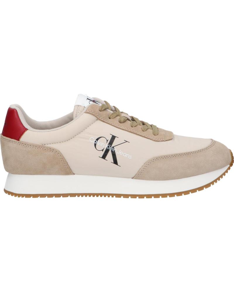 Zapatillas deporte de Hombre CALVIN KLEIN YM0YM00804 RETRO RUNNER 0F5 EGGSHELL-TRAVERTINE-MERLOT