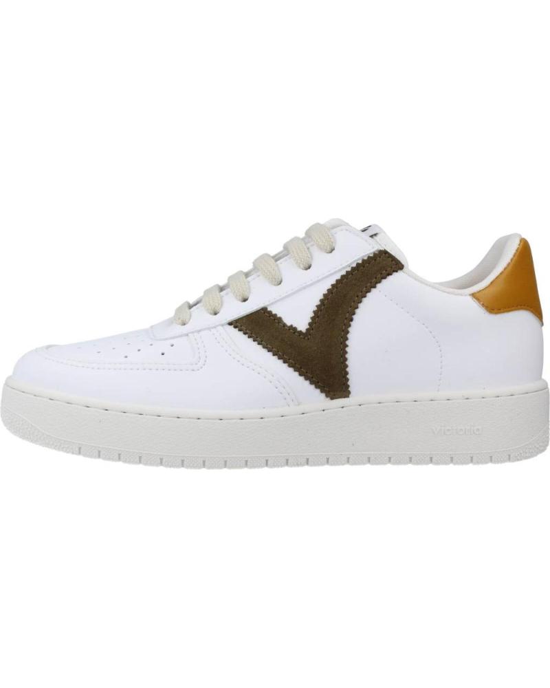 ZAPATILLAS VICTORIA 1258201V BLANCAS CON DETALLES MARRONES BLANCO