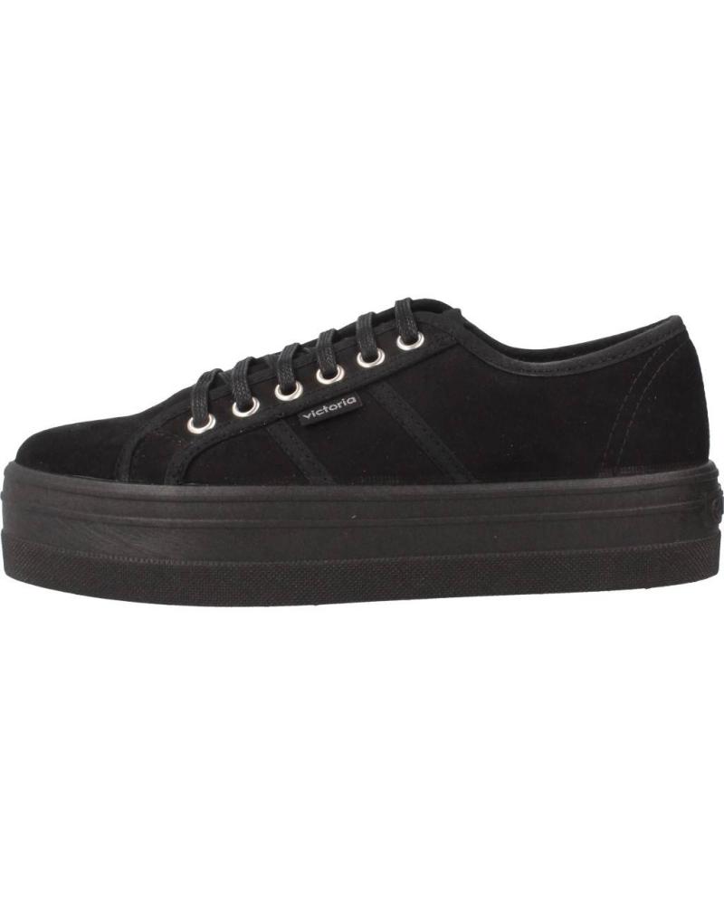 VICTORIA BARCELONA 109205 - ZAPATILLAS PLATAFORMA DE ANTELINA RECICLADA NEGRA NEGRO