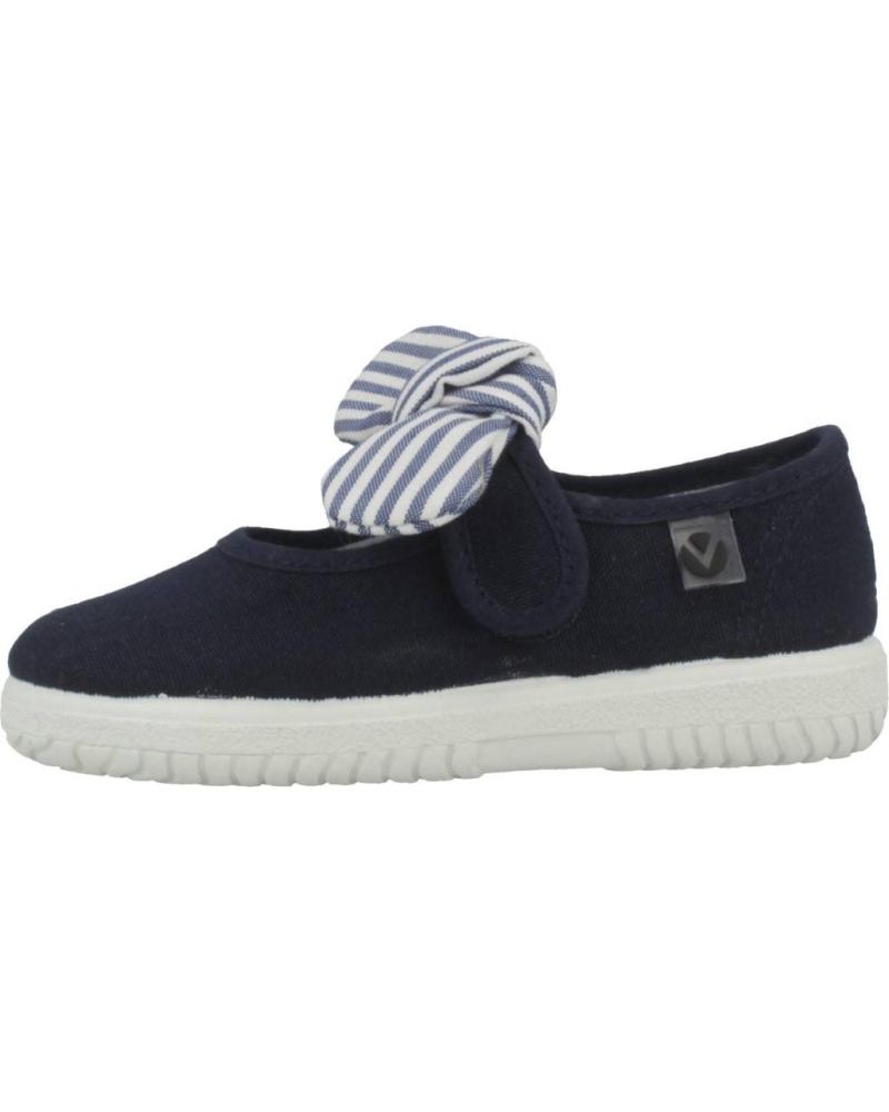 VICTORIA MERCEDITAS LONA MARINO CON LAZO RAYAS Y CIERRE VELCRO AZUL