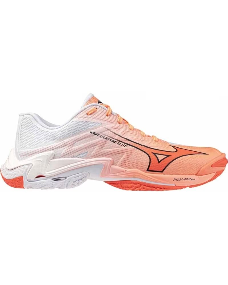 Zapatillas Mizuno Wave Lightning Elite Balonmano y Voleibol Blanco-naranja
