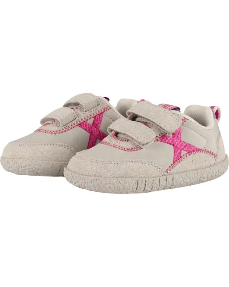 Munich Zapatillas Baby Koda 26 Gris Claro Fucsia 8028026 Sneaker Casual Niño Niña