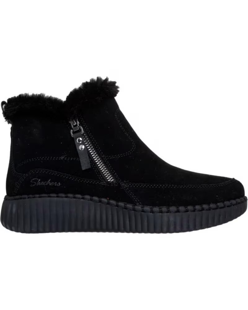 Skechers Botines Planos Wilshire Blvd - Fresh Zip Negro
