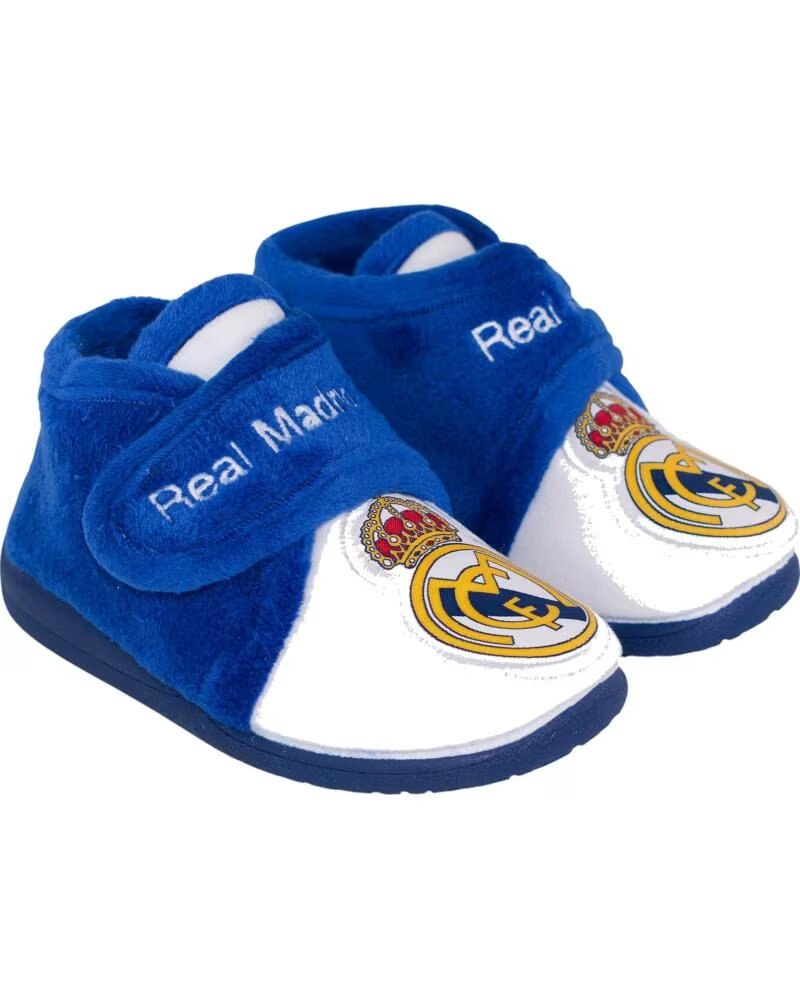 Sevillas Pantufla Botín Infantil Real Madrid Blanco y Azul