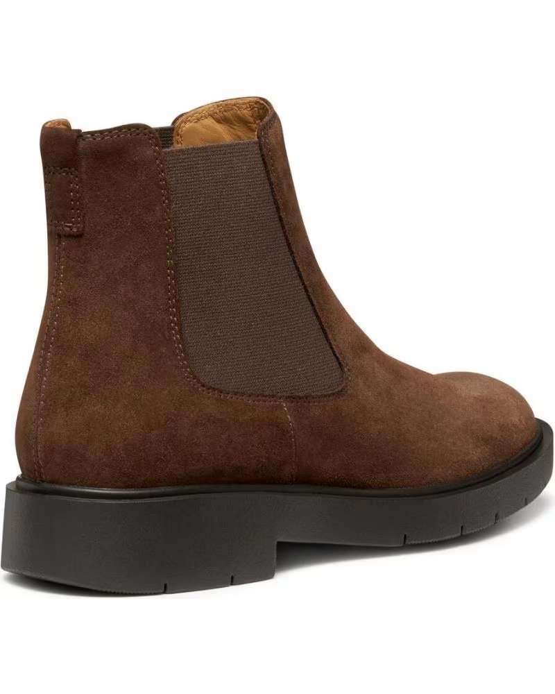 Botines Chelsea Geox Spherica EC1 de Piel Marrón C6006 Dk Brown