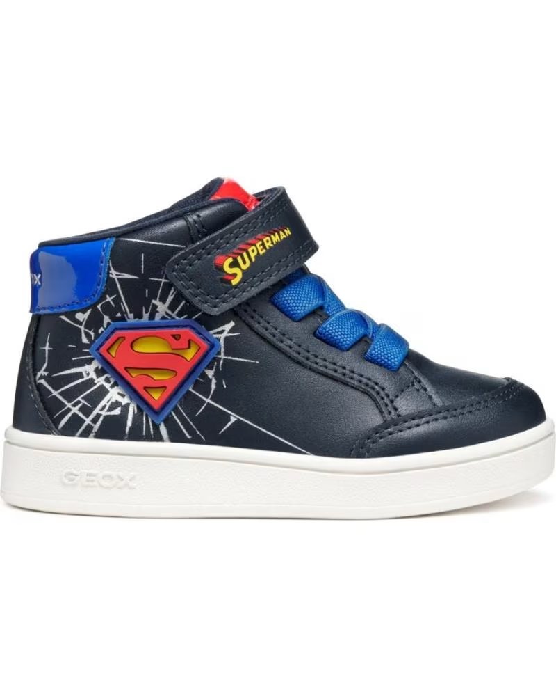 Zapatillas Altas Infantiles Geox B565LB Eclyper Superman Azul Marino C4226 Navy-royal