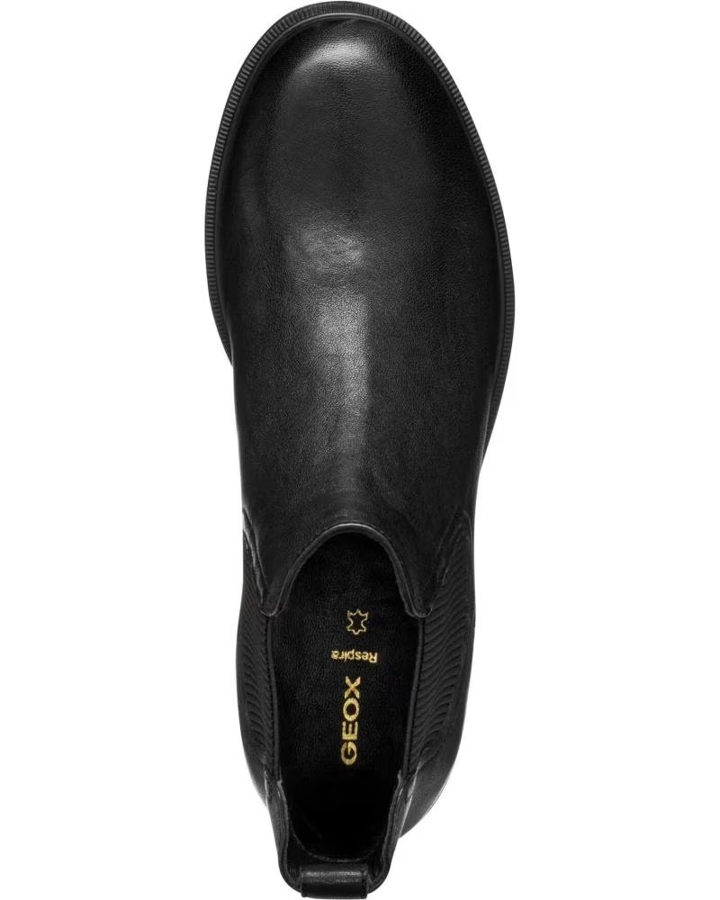 Geox D56LQA 00081 D Catria C9999 Botines Chelsea de Piel para Mujer Black