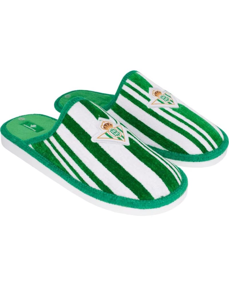 Sevillas Pantufla Infantil Real Betis Balompie de Algodon con Suela Eva Antideslizante Verde