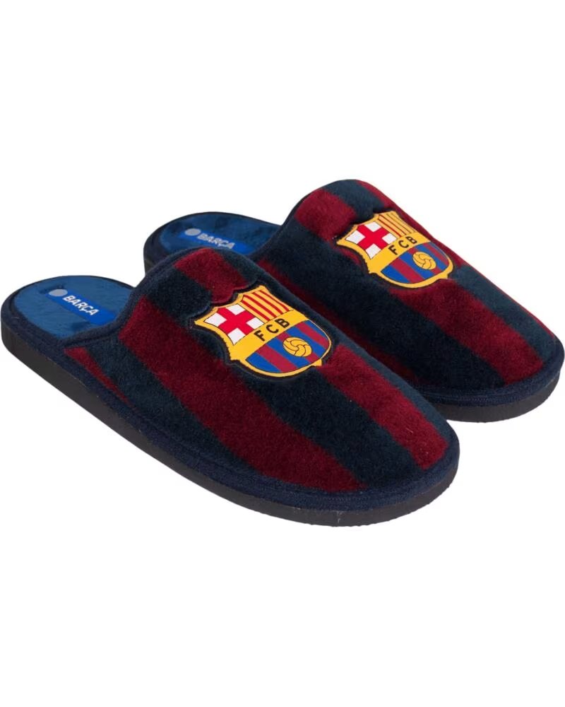 Sevillas Pantufla Infantil Fc Barcelona de Algodon con Suela Eva Antideslizante Azul