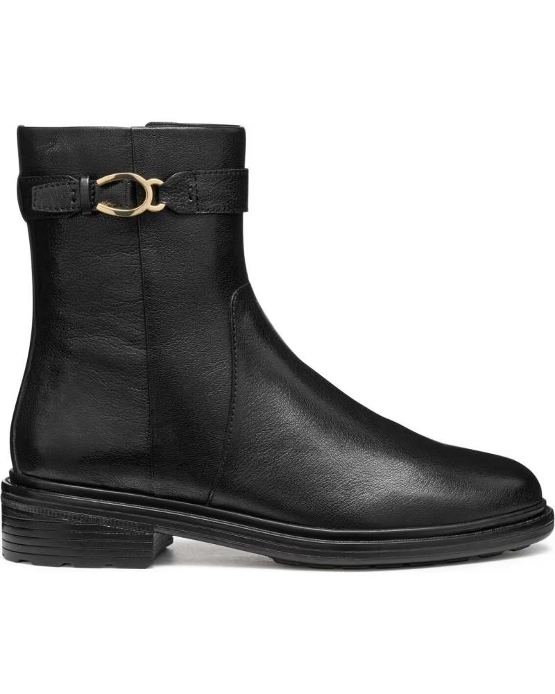 Geox D Walk Pleasure Botines de Piel Negros D56TGA 00081 C9999 Black