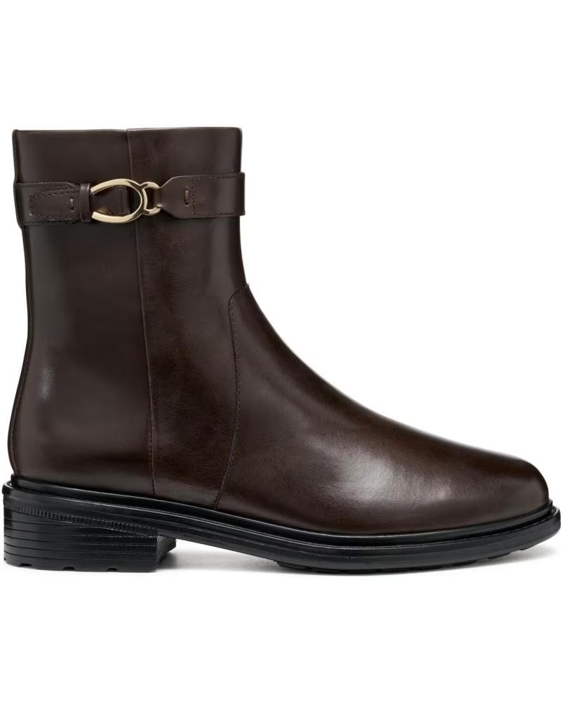 Botines de Piel D56TGA 000AA D Walk Pleasure C6024 Dk Coffee