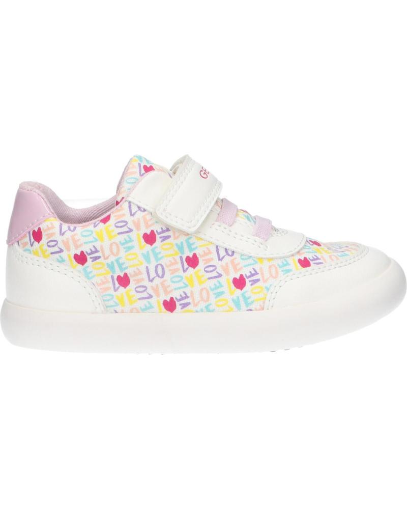 Deportivas de Niña GEOX B021MA 0AW54 B GISLI C0406 WHITE-PINK