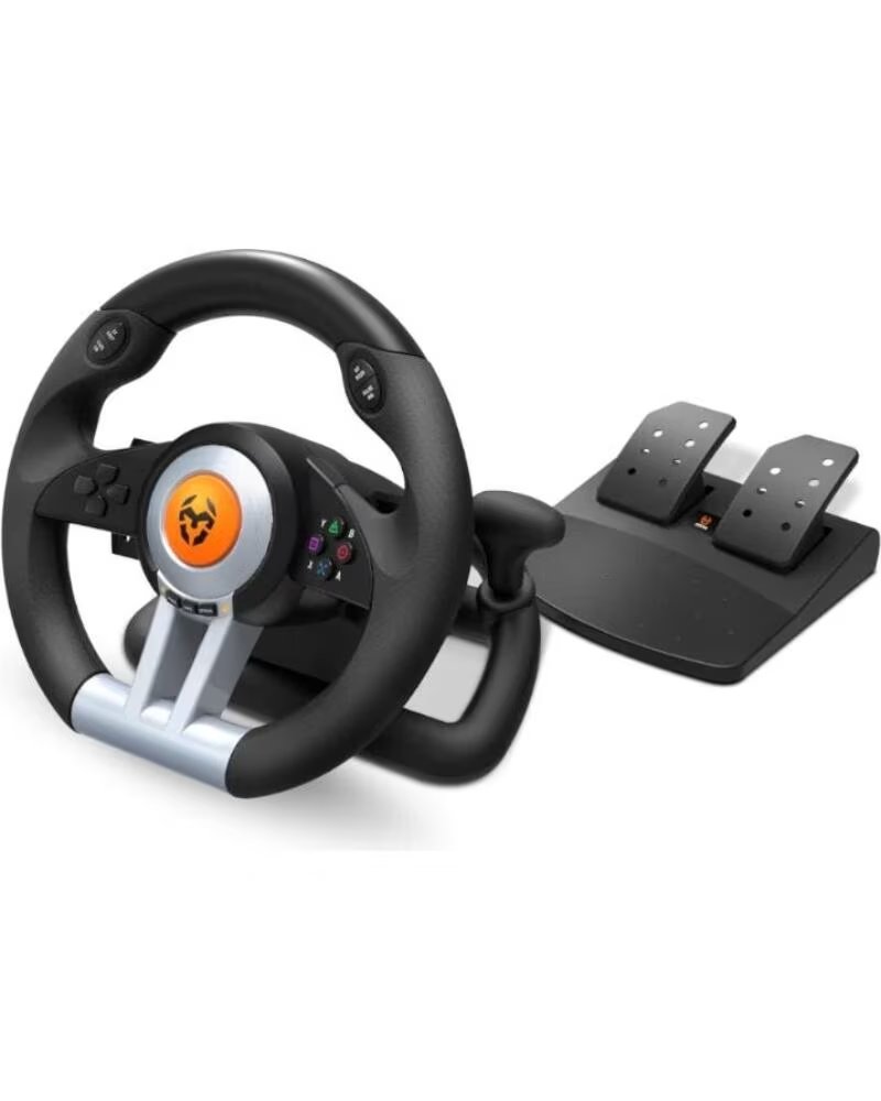 Krom Juego de Volante y Pedales K-wheel Multiplataforma Nxkromkwhl