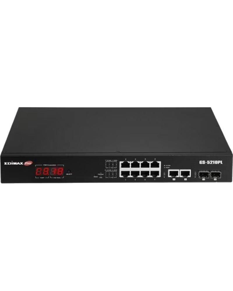 Edimax Pro GS-5210PL Switch 10XGB Poe 2XSFP Surveillance