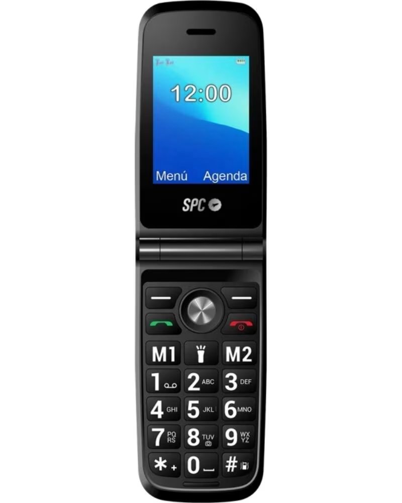 SPC 2325N TITAN TELÉFONO MÓVIL CONCHA SENIOR BT FM NEGRO