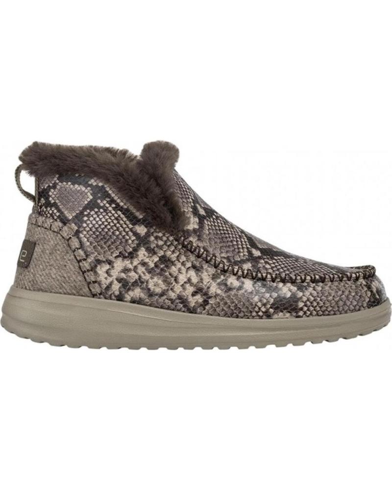 Botines de Mujer HEY DUDE BOTINES HEY DUDE DENNY CON ESTAMPADO DE SERPIENTE Y FORRO DE PELO PARA MUJER ANIMAL PRINT
