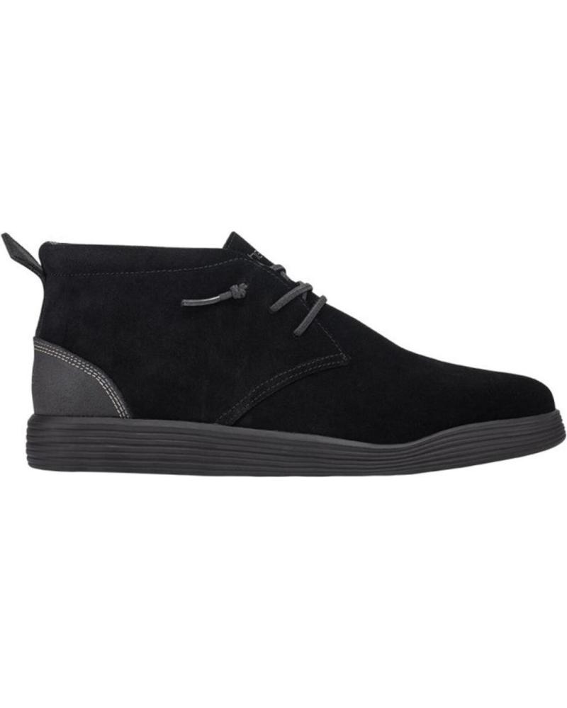 Botines de Hombre HEY DUDE SUEDE NEGRO