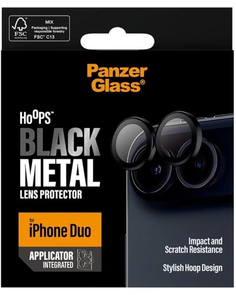Protector de Lentes de Cãmara Panzerglass Hoops Iphone Duo Negro