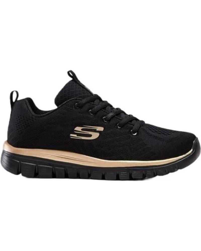 Deportivas de Mujer SKECHERS DEPORTIVOS DE MUJER 12615 BKRG NEGRO