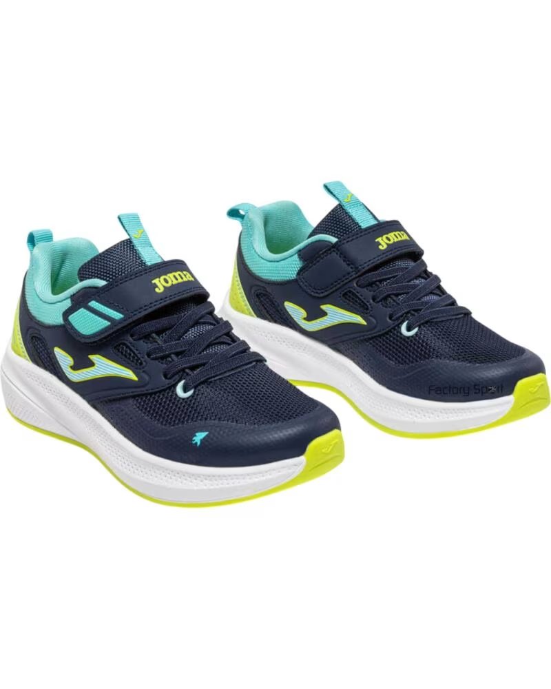Zapatillas Deportivas Joma Ferro Velcro para Niño en Tonos Marino, Lima y Verde Agua Varios Colores