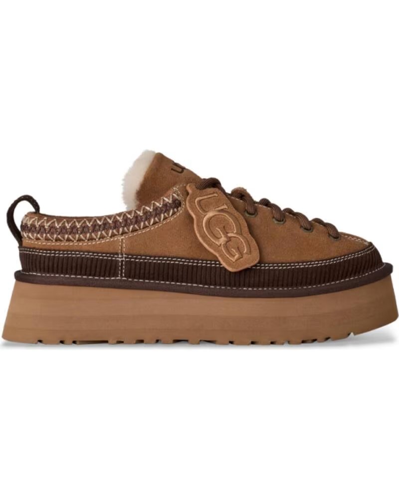 Ugg Zapatos Planos Heritage Lace-up de Cuero Marrón para Mujer