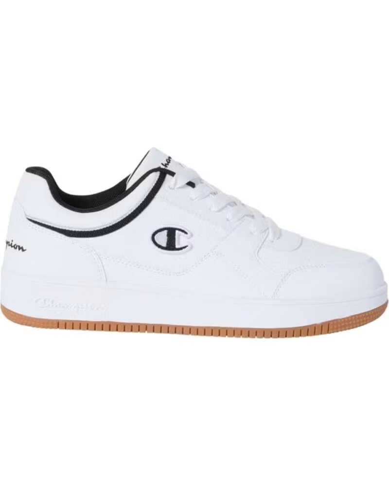 Champion Zapatillas Round Low S21905-WW003 Sneaker Casual Hombre Blanco Negro – imagen 4