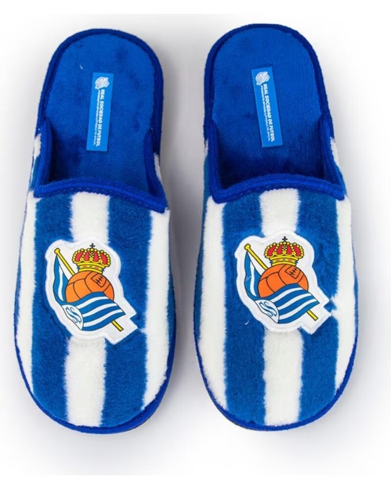 Marpen Zapatilla de Estar por Casa Real Sociedad Suela Ligera Azul y Blanco Azul-blanco