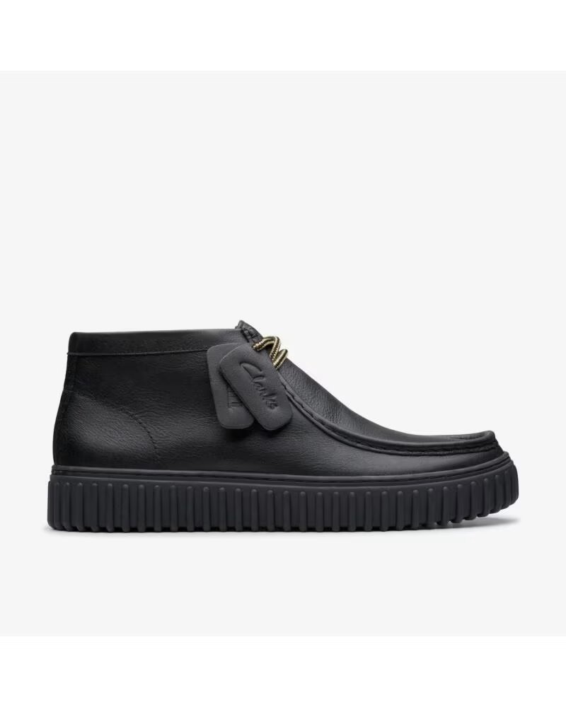 Clarks Zapatos Torhill Hi Negros de Piel Varios Colores