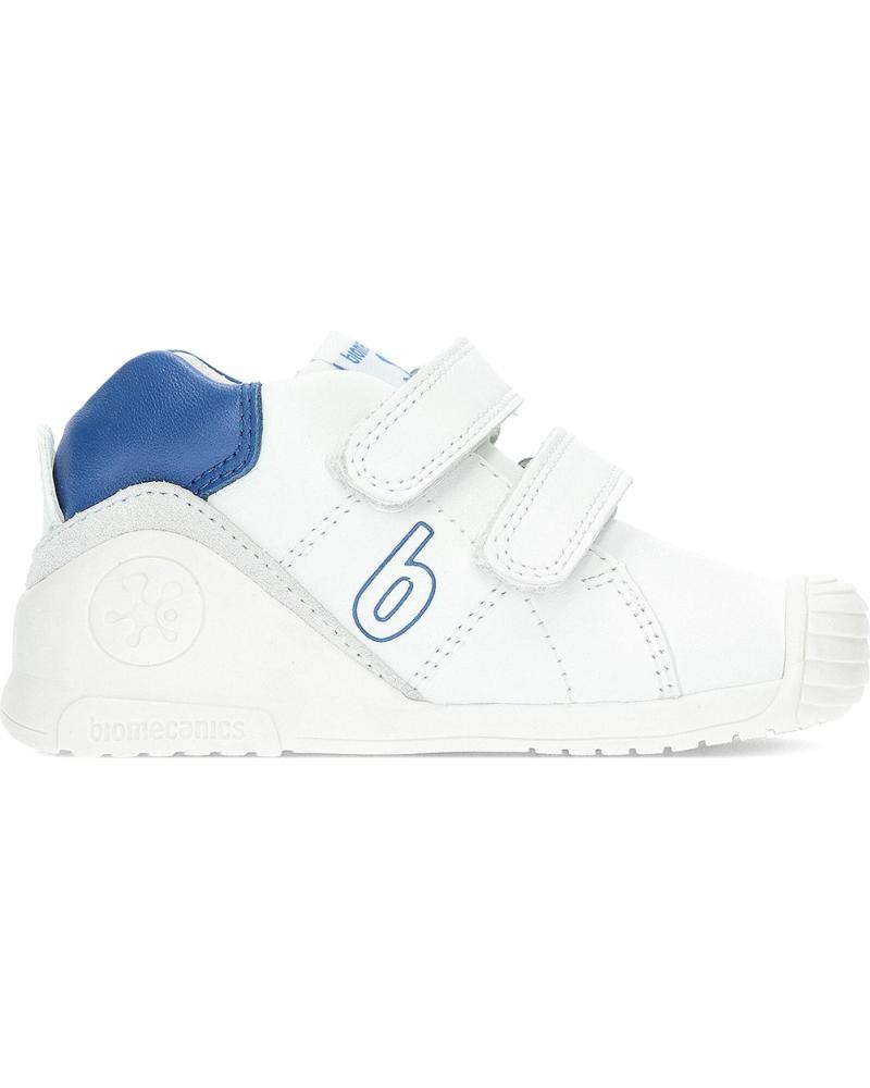 BIOMECANICS 222125-A DEPORTIVAS BEBÉ BLANCAS CON DETALLES AZULES BLANCO