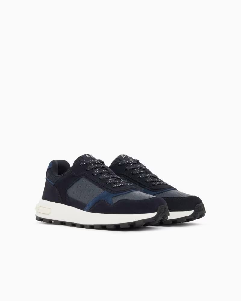 Armani Exchange Zapatillas Casual de Hombre Azul