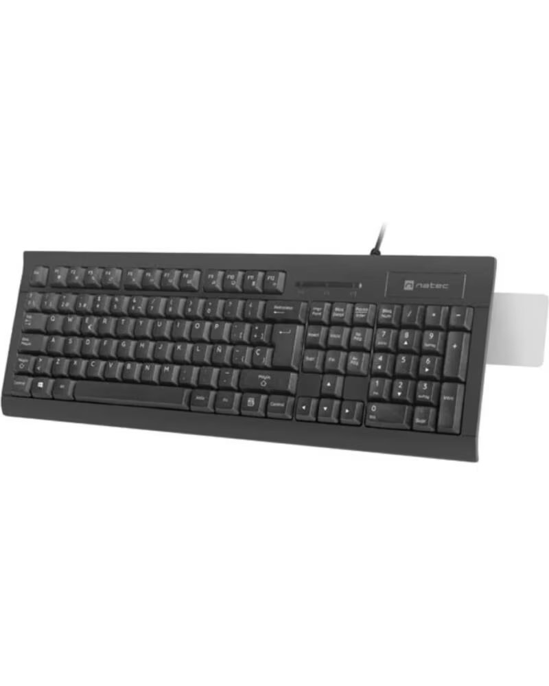 Natec Moray Teclado con Lector de Tarjetas Inteligentes Usb Negro Black