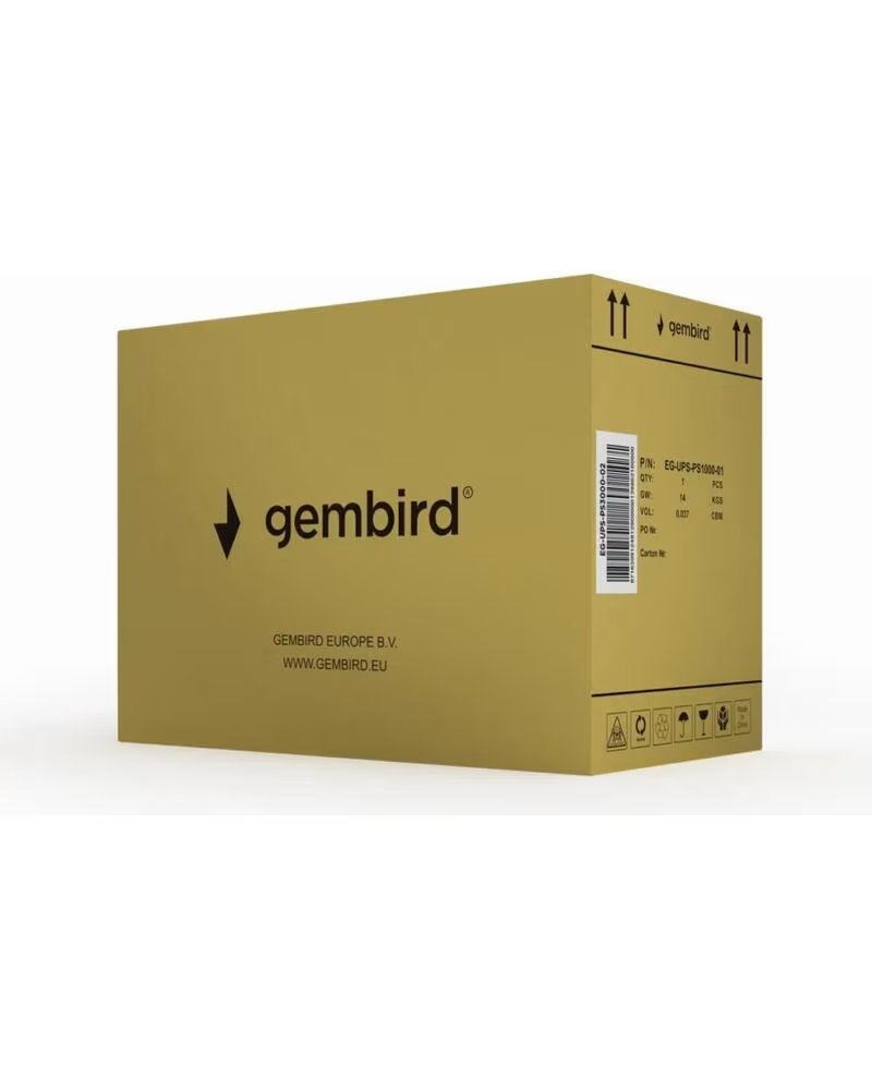 Gembird Sai de Onda Senoidal Pura 3000 Va Pantalla Lcd 3 Salidas Negro Black